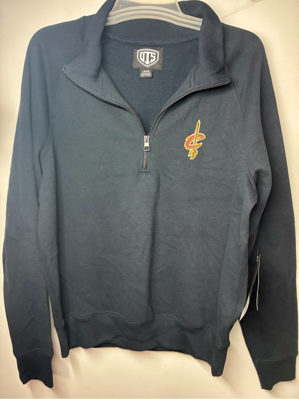 NBA Navy Quarter-Zip Pullover with Cleveland Cavaliers Logo